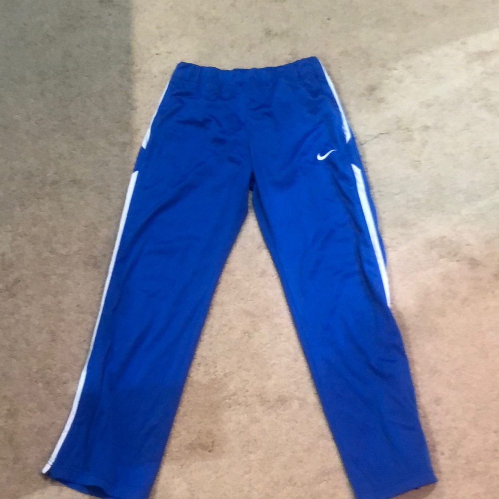 Blue Nike track pants